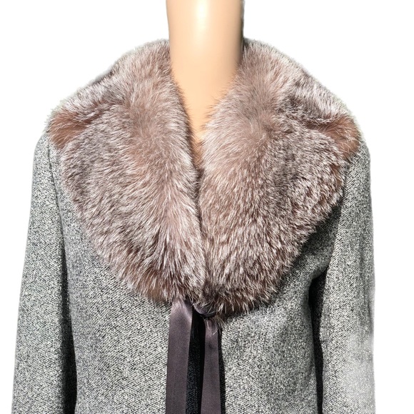 ESCADA skirt suit with Fox fur trim Sz m eu 38 - Picture 7 of 15